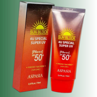 아스파시아 4U 스페셜 수퍼 UV 선크림 SPF50 PA 신/선블록/선스틱/자외선차단