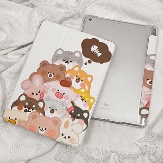 아이패드 케이스 귀여운 캐릭터 동물 애플펜슬 수납 태블릿PC 절친 케이스 호환 iPad Air5/mini6 아이패드 프로/에어/미니, G1005