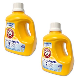 유한양행 암앤해머 세탁세제 클린앤심플, 2개, 3.62L