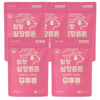 강아지 심장영양제 기관지 심장 면역력 Q10 댕이수랏간 침향 심장튼튼, 70정, 심장/간, 5개