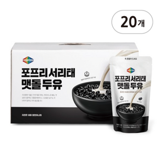 [출시 기념 특가] 포프리 찐~한 서리태맷돌두유, 180ml, 20개