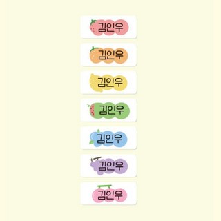 포토네임스티커 SS사이즈(189개) 사각 방수 얼굴이름스티커 주문제작 / KC인증, 제작 될 이름/디자인 번호/폰트 번호를 입력 해주세요., 좋아요