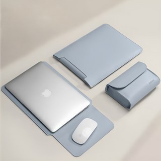 SIFT 15인치 슬림 노트북 파우치 + 미니 파우치 세트, 스카이 블루, 1개