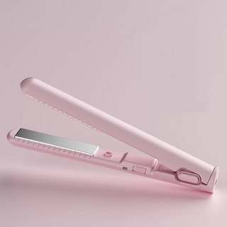 유앤미 2in1 미니 휴대용 고데기 USB전원공급 케이블 매직기, 핑크