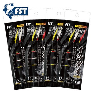 FST 돌돔덜덜이 카드채비 리얼어피 볼락 어구 가자미 채비 3단 이세형 돌돔바늘, 4세트, 3개입