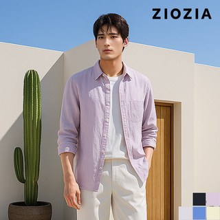 매장정품 지오지아 ZIOZIA 원더쿨 린넨 블랜드 베이직 셔츠 ABD2WC1102_A 600256