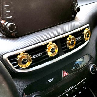 1+1 아데즈클래식 디퓨저 송풍구 메탈 크롬 엠블럼 고급 케이스 차량방향제 선물세트, 2세트, 로얄 골드 / 일랑일랑