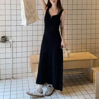 여성 롱원피스 봄여름 헨리넥 나시원피스 H43150
