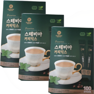 맥널티커피 스테비아 커피믹스, 9.5g, 100개입, 3개