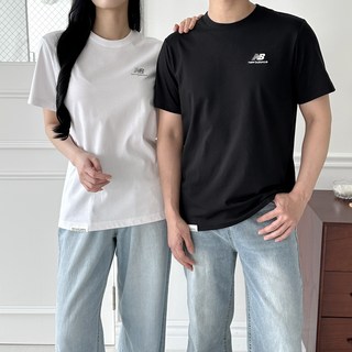 뉴발란스 반팔 티 스탠다드핏 스몰로고자수 남여공용 D8323