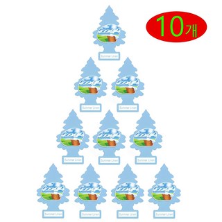 리틀트리 방향제 (섬머린넨) 차량용 종이방향제, 썸머 린넨, 10개 자동차방향제