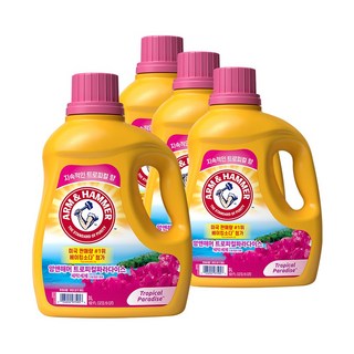 암앤해머 세탁세제 본품 트로피컬파라다이스 향, 3L, 4개