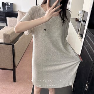 에쓰엘 여성잠옷 캡내장 모달 반팔 원피스 노브라 OK 여름 홈웨어 슬립잠옷