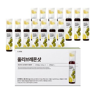 [라티브] 올리브레몬샷 올레샷 유기농 엑스트라버진 올리브오일 캡슐, 14개, 25ml