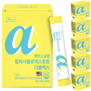 알파CD 분말 알파시클로덱스트린 밸런스궁합 알파 시디 사이클로덱스트린 난소화성말토덱스트린, 6개, 30회분