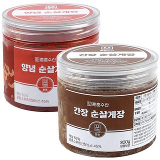 훈훈수산 간장 순살게장 300g+양념 순살게장 300g, 300g, 1개