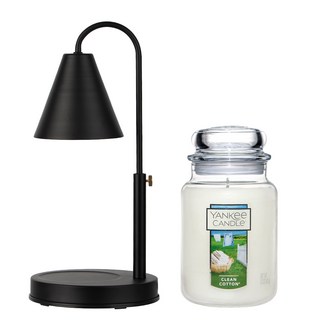 양키캔들 라지 향초 호른 캔들워머 세트 (높이조절 밝기 국내산), 04 클린 코튼, 02 화이트