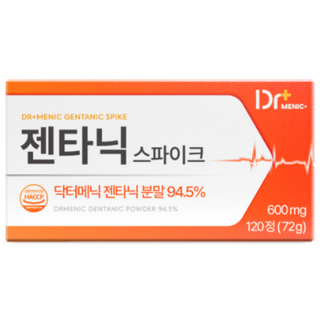 [정품 94.5%] 닥터메닉 젠타닉 스파이크 바나바잎 해썹 식약청인증, 1개, 120정