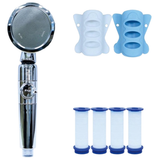 토네이도 3단 수압조절 샤워기7종세트(샤워헤드+홀더+압축필터), 랜덤발송, 1세트