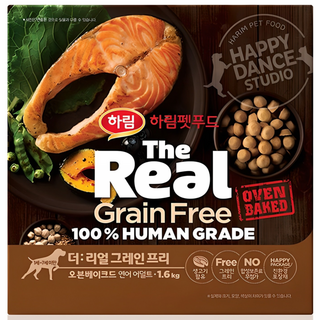 하림펫푸드 어덜트 강아지 더리얼 그레인프리 오븐베이크드 건식사료 연어 1.6kg