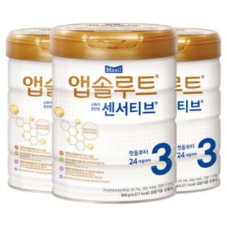 앱솔루트 센서티브 3단계 900g 3캔, 3개