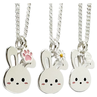 실버 토끼 미아방지 목걸이