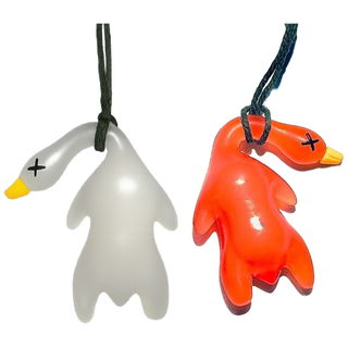 [벨로어] 정품 햇빛에 색 바뀌는 자외선 변색 오리 키링 귀여운 컬러변화 우정키링 1+1, 2개, 화이트 L