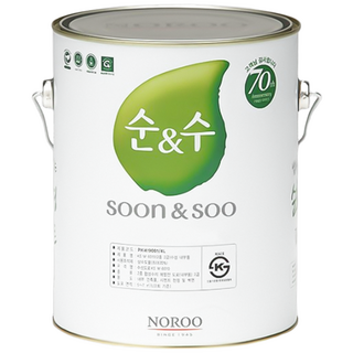 노루페인트 순앤수100 백색 4L 내부용 수성 친환경 실내인테리어, 1개, 백색(흰색)