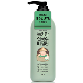 라끄베르 녹차탕 살국수 때밀이 바디필링, 500ml, 1개