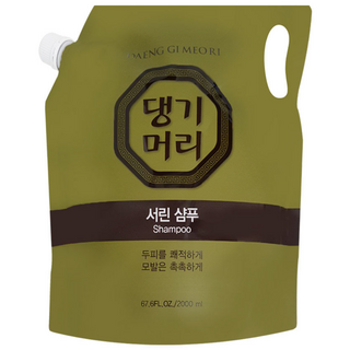 댕기머리 서린 샴푸 리필 2L 대용량 업소용 샴푸 리필 파우치, 1개
