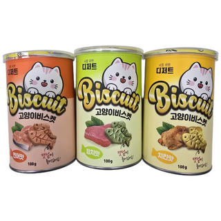너를위한디저트 고양이 비스켓 간식 캣닢 100g x 3종세트, 3종 세트, 300g, 2세트