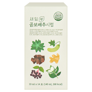 새잎 곰보배추시럽 삼백초 엘더베리진액 스틱, 14개, 10ml