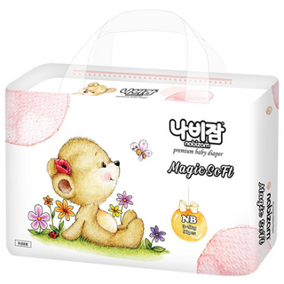 나비잠 기저귀 매직소프트 밴드 1팩, 50매, 신생아용(NB)