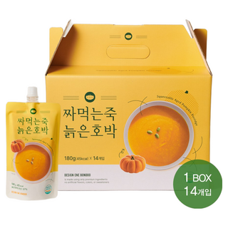 짜먹는죽 늙은호박 단호박 호박즙보다 맛있는 건강식, 180g, 1박스