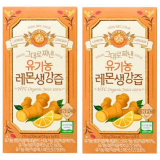 홀베리 그대로짜낸 유기농 레몬생강즙, 210g, 2개