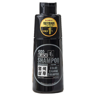 딱 한번 염색샴푸 300ml 2개 블랙모 흑색 새치염색샴푸, 300g
