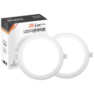 닥터룩스 LED 다운라이트 6인치 20W 방습형, 2개