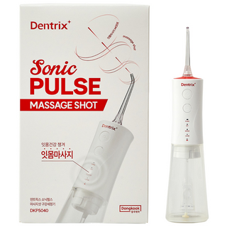 [쇼핑백증정] 동국제약 구강세정기 리뉴얼 덴트릭스 소닉펄스 마사지 샷 구강세정기 워터치실 치석제거 스켈링, 1개