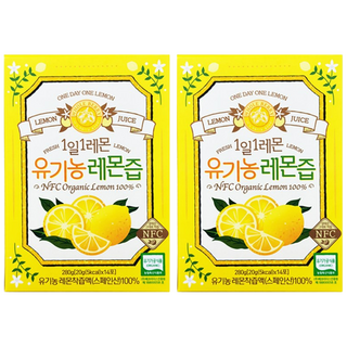 유기농 레몬즙 레몬수스틱 홈쇼핑 레몬물효능 20gx14포x2박스, 280ml, 단일총 수량