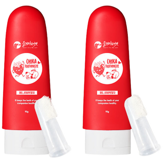 울지마마이펫 치카치약 딸기향 1+1 / 강아지치약 강아지입냄새 강아지바르는치약 강아지치석 강아지잇몸 강아지이빨, 90g, 2개