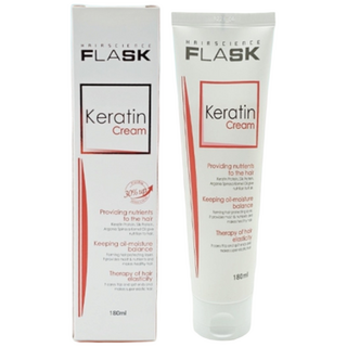 플라스크 케라틴 크림 레드타입 180ml 신제품 헹구지않는 트리트먼트, 2개