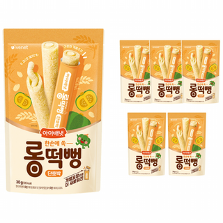 맘*키친 한손에 쏙 롱떡뻥, 6개, 30g, 단호박맛