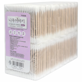 나무이야기 일반형 더 착한나무 순면 면봉, 100개입, 20개