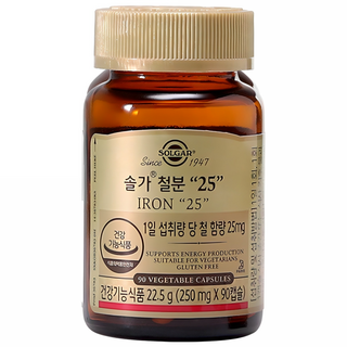 솔가 철분 25, 22.5g, 1개, 90정