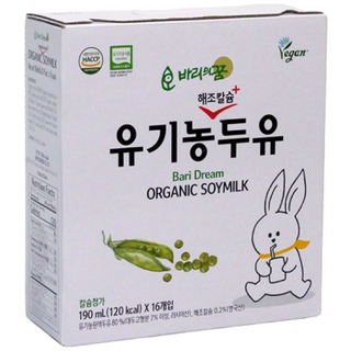 이노푸드 바리의꿈 유기농 두유, 190ml, 16개