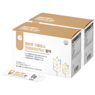 올바른 곡물효소 프로바이오틱스 블랙, 270g, 2개