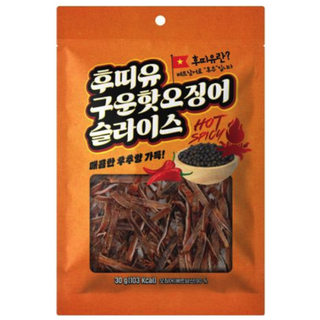 후띠유 구운 핫 오징어 슬라이스 30g, 12개