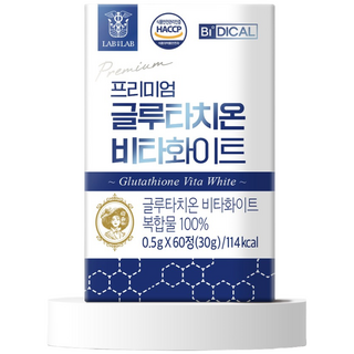 랩온랩 프리미엄 글루타치온 비타화이트 100% 복합물, 60정, 1개