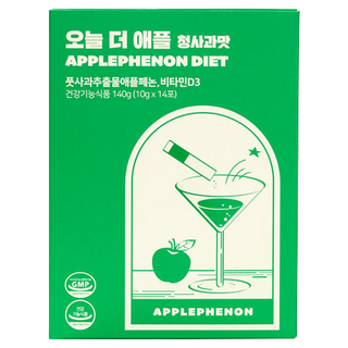 칼로비스 오늘 더 애플 청사과맛 애플페논 풋사과 다이어트, 140g, 1박스