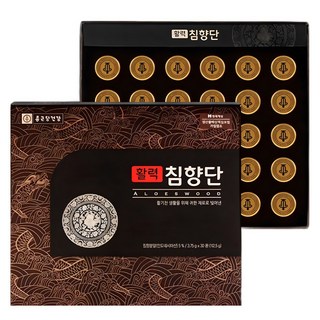 [엠디] 종근당건강 활력 침향단 3.75g 30환 쇼핑백 기력회복 침향 녹용 선물세트, 2박스, 112.5g